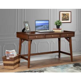 Flynn Large Desk in Walnut - Alpine Furniture 966WAL-66