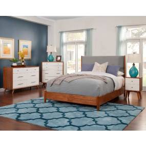 Flynn Full Size Panel Bed in Acorn/Grey - Alpine Furniture 999-08F