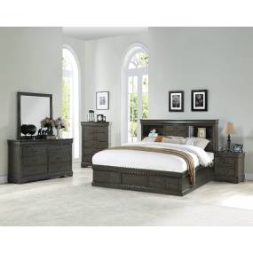 Louis Philippe III Queen Bed in Dark Gray - Acme Furniture 24930Q