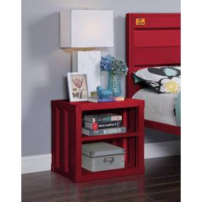 Cargo Nightstand (USB) in Red - Acme Furniture 35951