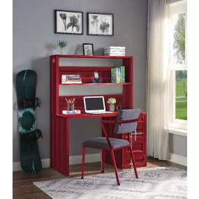 Cargo Desk & Hutch in Red - Acme Furniture 37917