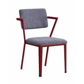 Cargo Chair in Gray Fabric & Red - Acme Furniture 37918