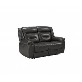 Imogen Loveseat (Power Motion) in Gray Leather-Aire - Acme Furniture 54806