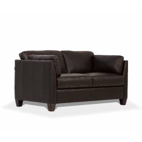 Matias Loveseat in Chocolate Leather - Acme Furniture 55011