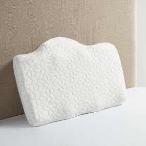 Cooling Gel Pad Contour Foam Pillow with Removable Rayon from Bamboo/Poly Cover - Olliix BASI30-0580