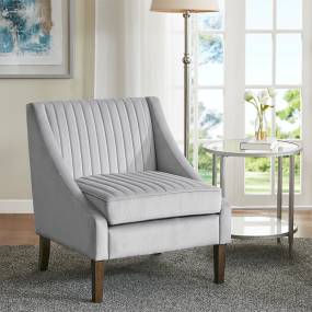 Madison Park Florian Upholstered Accent Chair in Light Gray - Olliix MP100-1202