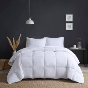 True North by Sleep Philosophy Heavy Warmth Goose Feather and Down Oversize Comforter in White (Twin/Twin XL) - Olliix TN10-0488