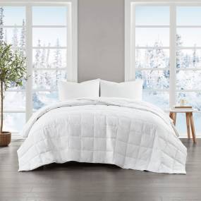 True North by Sleep Philosophy Four Seasons Goose Feather and Down Filling All Seasons Blanket in White (Twin) - Olliix TN51-0485