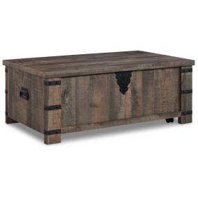 Signature Design by Ashley Hollum Brown and Beige Lift-Top Coffee Table
