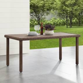 Bradenton Outdoor Wicker Dining Table Weathered Brown - Crosley CO7241-WB