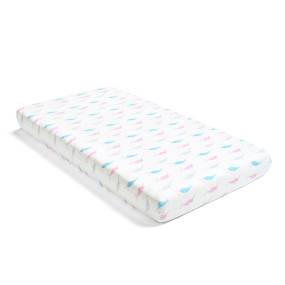 Narwhal Organic Cotton Fitted Crib Sheet Multi Single 28x52x9 - Triangle Home Decor 16T007496