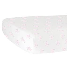 Fitted Crib Sheet Elephant Pink - Triangle Home Decor HS-FCST-000260