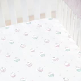 Fitted Crib Sheet Cupcake Multi - Triangle Home Decor HS-FCST-000267