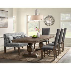 Picket House Furnishings Hayward 6PC Dining Set-Table, Four Tall Back Chairs and Settee - Picket House Furnishings DGC500SL6PC