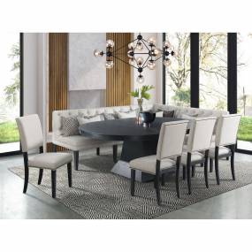 Mara 8PC Oval Dining Set-Table, Four Side Chairs & Banquette Seating - Picket House Furnishings DMD1408PC