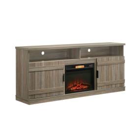 Picket House Furnishings Alema 75" Complete Fireplace in Light Brown/Grey -  Picket House Furnishings LA-7060-FPC