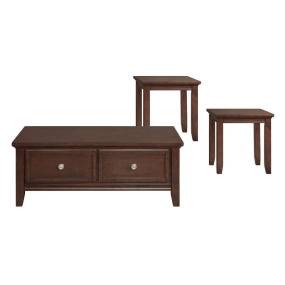 Picket House Furnishings Rouge 3PC Occasional Table Set in Cherry-Coffee Table & Two End Tables -  Picket House Furnishings TCH5003PC