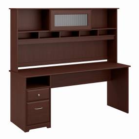Cabot 72W Computer Desk with Hutch and Drawers in Harvest Cherry - Bush Furniture CAB049HVC