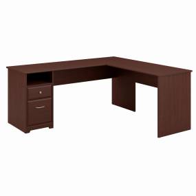 Cabot 72W L Shaped Computer Desk with Drawers in Harvest Cherry - Bush Furniture CAB051HVC