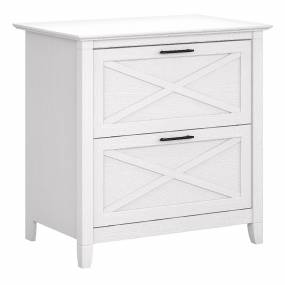 Bush Furniture Key West 2 Drawer Lateral File Cabinet in Pure White Oak - KWF130WT-03