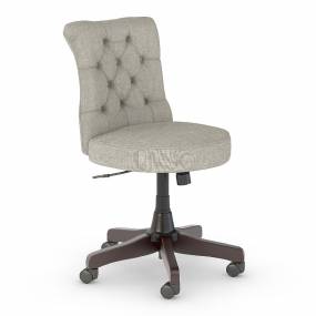 Bush Furniture Key West Mid Back Tufted Office Chair in Light Gray Fabric - KWS019LG