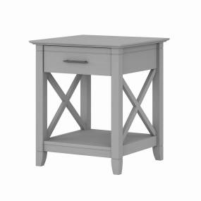 Bush Furniture Key West End Table with Storage in Cape Cod Gray - Bush Furniture KWT120CG-03
