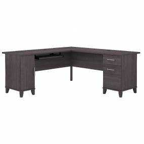 Bush Furniture Somerset 72W L Shaped Desk with Storage in Storm Gray - Bush Furniture WC81510K