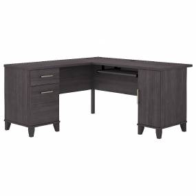 Bush Furniture Somerset 60W L Shaped Desk with Storage in Storm Gray - Bush Furniture WC81530K