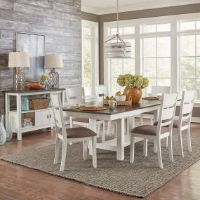Opt 7 Piece Trestle Table Set  - Liberty Furniture 182-CD-O7TRS
