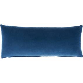 Mina Victory Life Styles Solid Velvet Navy Throw Pillows 12" x 30" - Nourison 798019004460