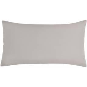 Waverly Pillows Solid Rvs Wash Ind/O Grey Throw Pillows 12" x 21" - Nourison 798019004910