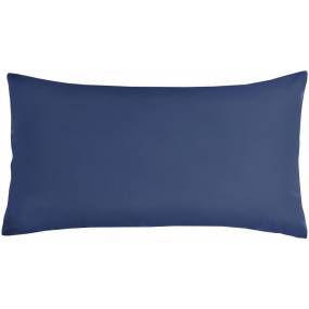 Waverly Pillows Solid Rvs Wash Ind/O Navy Throw Pillows 12" x 21" - Nourison 798019005078