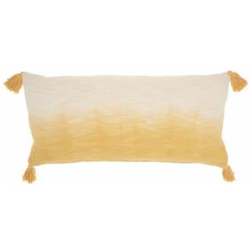 Mina Victory Life Styles Ombre Tassels Mustard Throw Pillows 14"X30" - Nourison 798019074883