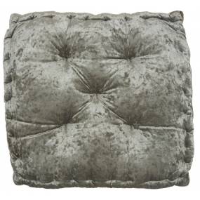 Mina Victory Life Styles Booster Seat Cushion Grey Floor Cushions 24" X 24" X 4" - Nourison 798019075736