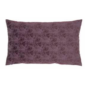 Mina Victory Life Styles Erased Velvet Plum Throw Pillows 14" X 24" - Nourison 798019075880