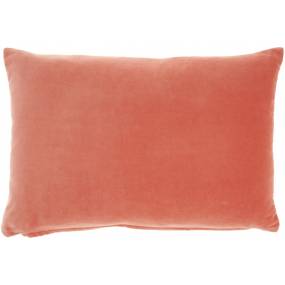 Mina Victory Life Styles Solid Velvet Blush Throw Pillows 14" x 20" - Nourison 798019077310
