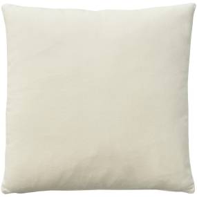 Mina Victory Life Styles Solid Velvet Ivory Throw Pillows 20" x 20" - Nourison 798019077358