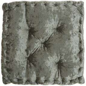 Mina Victory Life Styles Booster Seat Cushion Grey Floor Cushions 18" X 18" X 3" - Nourison 798019079406