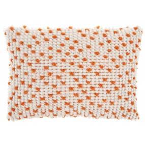 Mina Victory Outdoor Pillows Loop Dots Orange Throw Pillows 14"X20" - Nourison 798019086251
