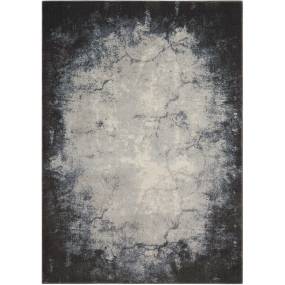 Maxell 8'x11' Grey and White Oversized Abstract Area Rug - Nourison MAE01