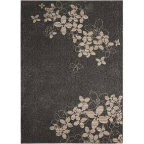 Maxell 8'x11' Black Oversized Floral Area Rug - Nourison MAE02