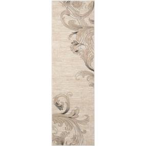 Maxell 8' Runner Taupe Contemporary Modern Hallway Rug - Nourison MAE05