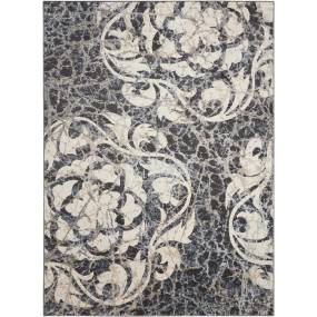 Maxell 8'x11' Grey Oversized Floral Area Rug - Nourison MAE10