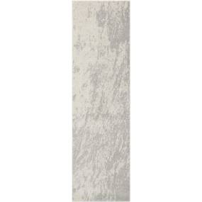 Maxell 8' Runner Grey Abstract Hallway Rug - Nourison MAE12