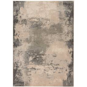 Maxell 5' Round Grey Abstract Area Rug - Nourison MAE13