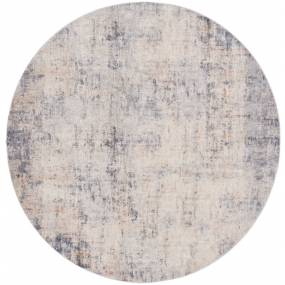 5'3" x round Grey/Beige Nourison Rustic Textures Area Rug - Nourison 99446835635