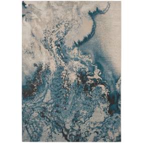 6' x 9' Ivory/Teal Nourison Maxell Area Rug - Nourison 99446880321