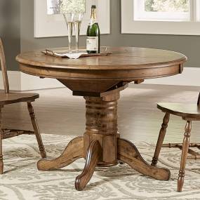 Solids Oval Pedestal Table Top In Antique Honey Finish w/ Heavy Distressing - Liberty Furniture 186-T4257