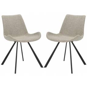 Terra Midcentury Modern Dining Chair in Light Grey/Black - Safavieh ACH7004B-SET2