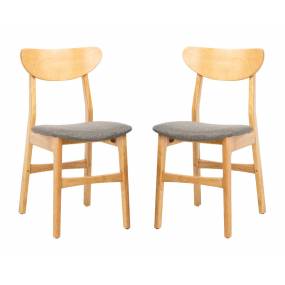 Lucca Retro Dining Chair in Natural/Grey - Safavieh DCH1001B-SET2